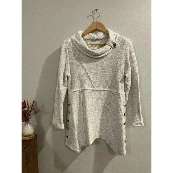 Soft Surroundings Breakwater Pullover Sweater Top Shirt BoHo Legenlook Women’s M - Picture 1 of 6